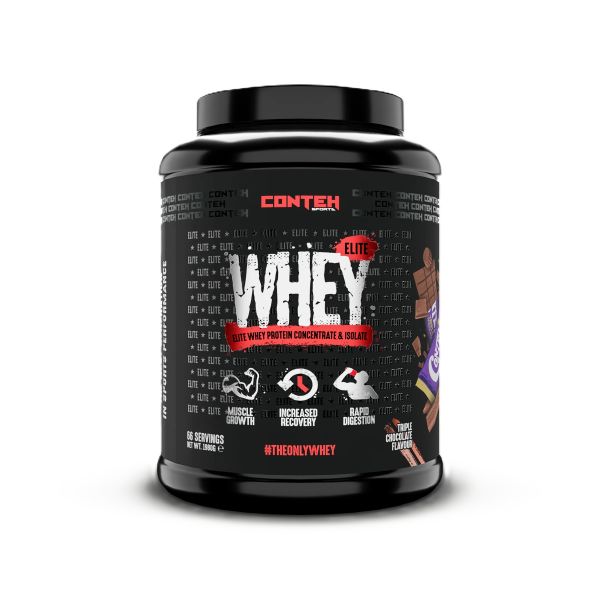 Conteh Sports Whey Elite, trīskāršās šokolādes garša – 1980 g