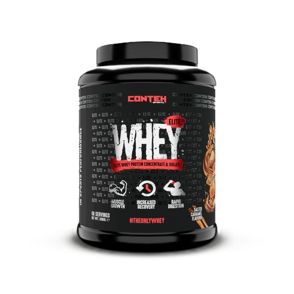 Conteh Sports Whey Elite, sāļās karameles garša – 1980 g