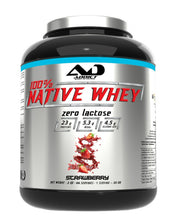 Addict Sport Nutrition 100% dabīgs sūkalu proteīns bez laktozes, zemeņu garša – 2000 g