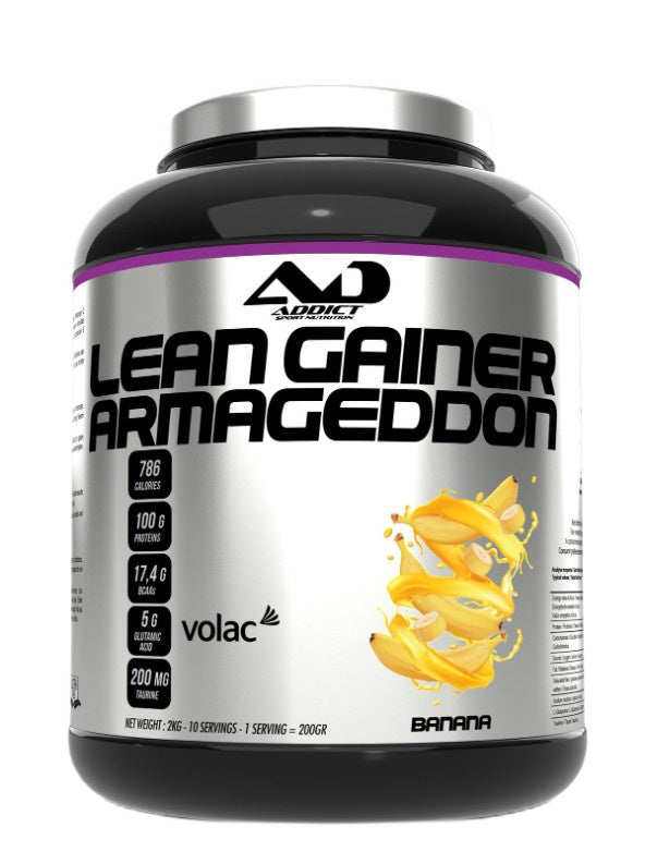 Addict Sport Nutrition Lean Gainer Armageddon, ar banānu garšu – 2000 g