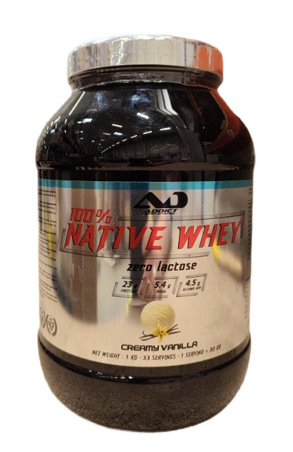 Addict Sport Nutrition 100 % dabīgs sūkalu proteīns bez laktozes, krēmīga vaniļas garša – 1000 g