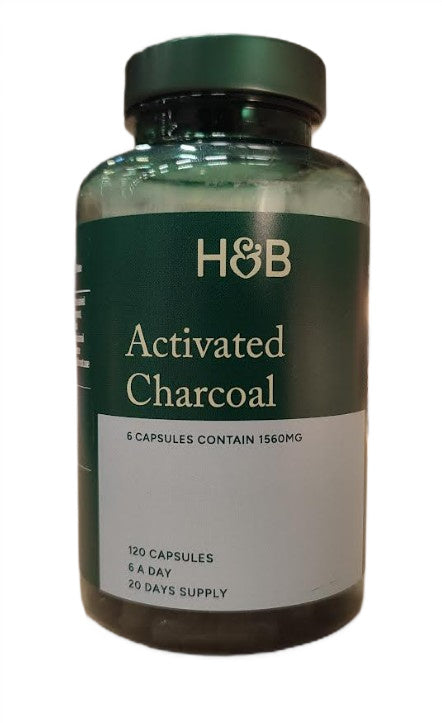 Holland & Barrett aktivētā ogle, 1560 mg – 120 kapsulas