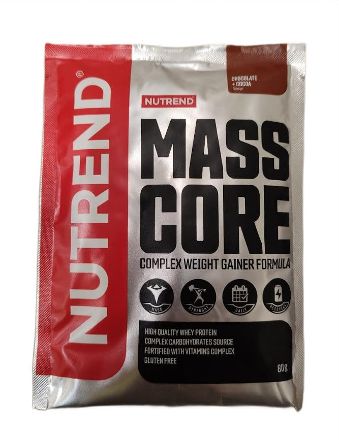 Nutrend Mass Core, šokolādes un kakao garša – 80 g (1 porcija)