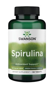 Swanson Spirulīna, 500 mg – 180 tabletes