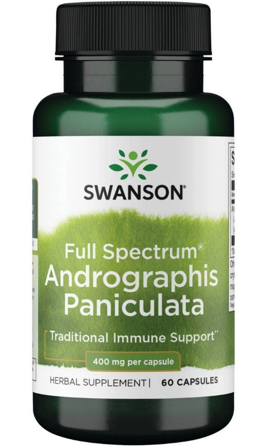 Swanson pilna spektra andrographis paniculata, 400 mg – 60 kapsulas