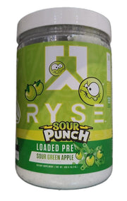 RYSE Loaded Pre, skābā punša un zaļā ābola garša – 459 g