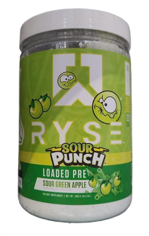 RYSE Loaded Pre, skābā punša un zaļā ābola garša – 459 g