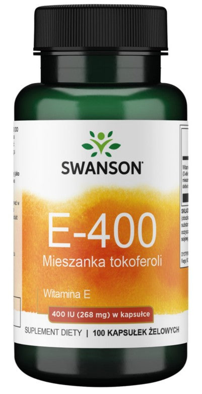 Swanson E vitamīns — 400 tokoferolu maisījums, 400 SV — 100 želejas kapsulas