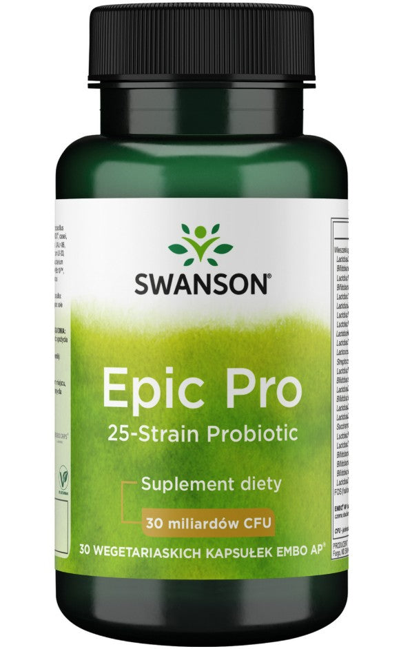 Swanson Epic Pro 25 celmu probiotika — 30 kapsulu