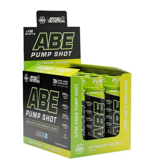 Applied Nutrition ABE Pump Shot, citrusaugļu garša – 12 x 100 ml.