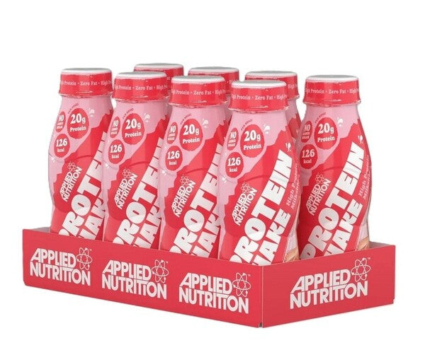 Applied Nutrition proteīna kokteilis ar zemenēm un krējumu – 8 x 330 ml.