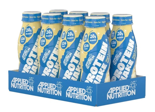 Applied Nutrition augsta olbaltumvielu kokteilis ar vaniļas saldējumu – 8 x 330 ml.