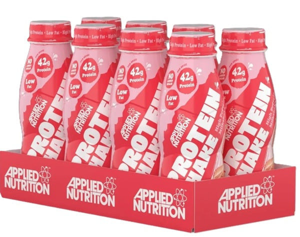 Applied Nutrition proteīnu kokteilis ar zemenēm un krējumu – 8 x 500 ml.