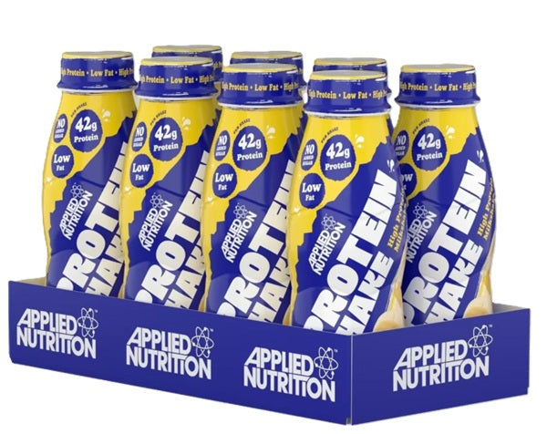 Applied Nutrition kokteilis ar augstu olbaltumvielu saturu Banānu baudījums – 8 x 500 ml.