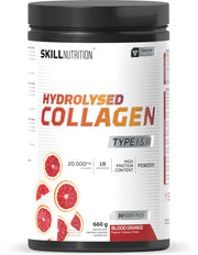 Skill Nutrition hidrolizēts I un III tipa kolagēns, asinsapelsīnu garša – 660 g