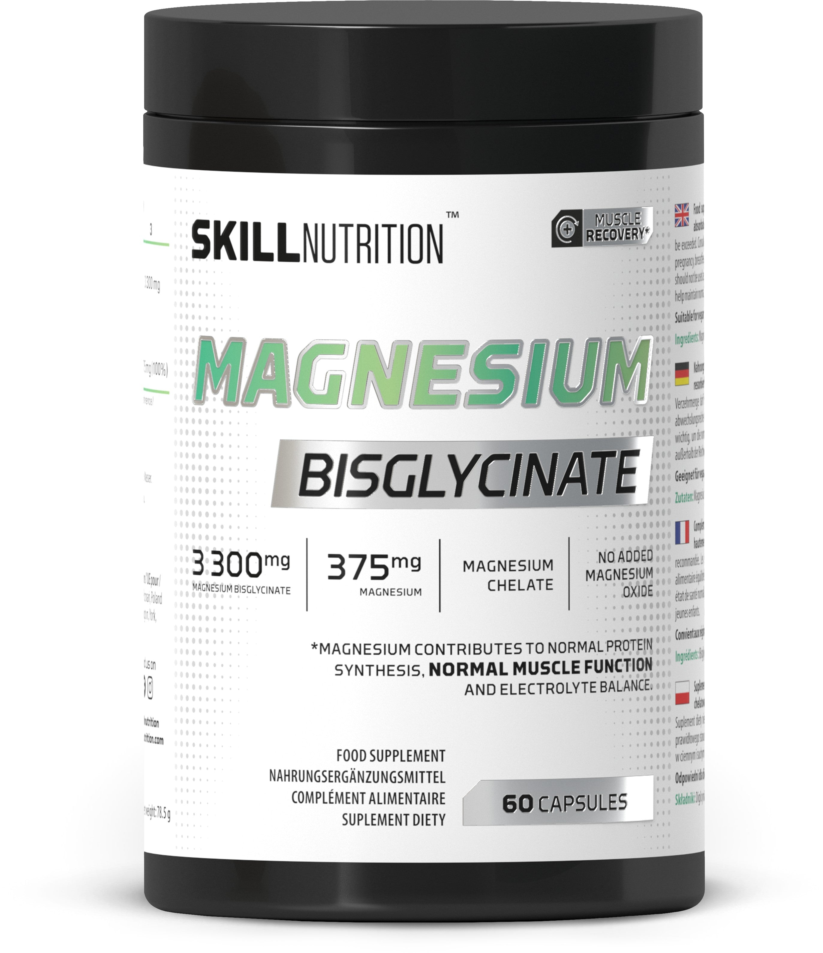 Skill Nutrition magnija bisglicināts - 60 kapsulas