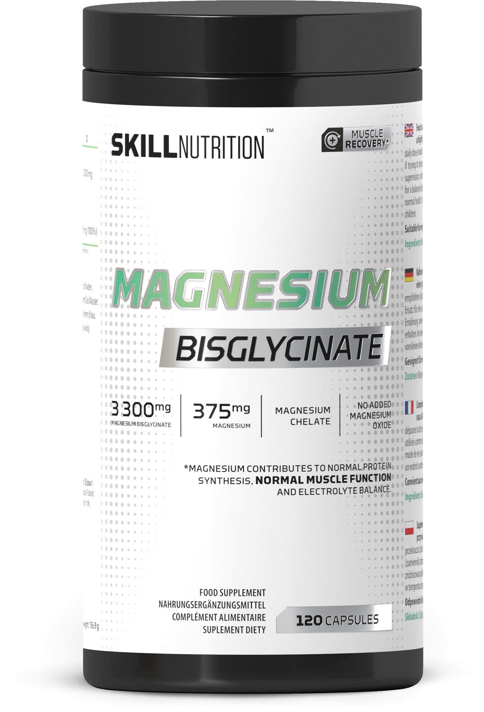 Skill Nutrition magnija bisglicināts – 120 kapsulas