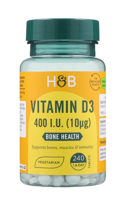 Holland & Barrett D3 vitamīns, 10 µg – 240 tabletes