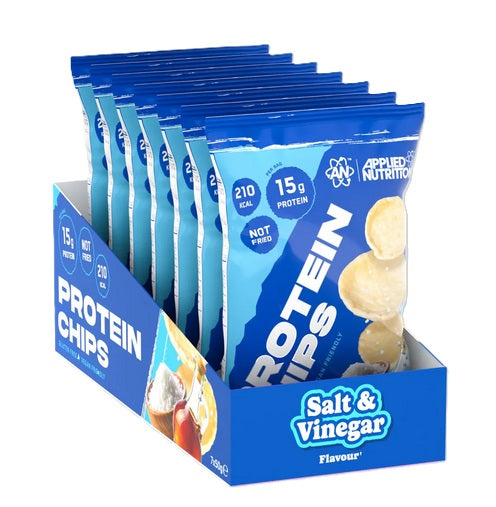 Applied Nutrition proteīna čipsi ar sāli un etiķi — 7 x 50 g