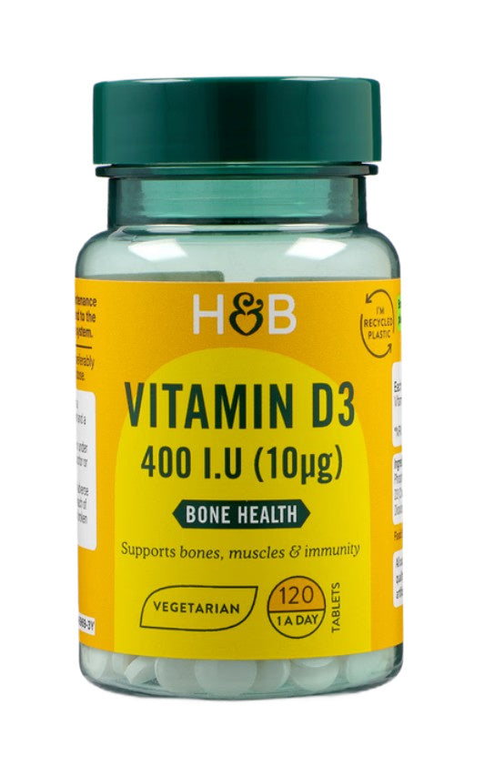 Holland & Barrett D3 vitamīns, 10 mcg – 120 tabletes
