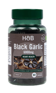 Holland & Barrett melnie ķiploki, 6000 mg – 60 kapsulas