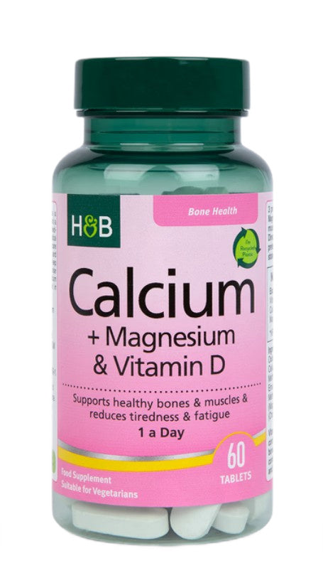 Holland & Barrett kalcija + magnija un D vitamīna tablešu komplekts – 60 tabletes