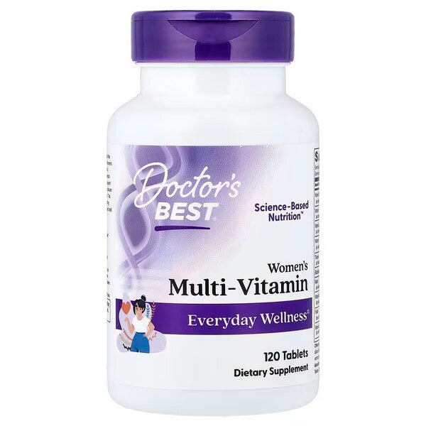 Doctor's Best multivitamīni sievietēm – 120 tabletes