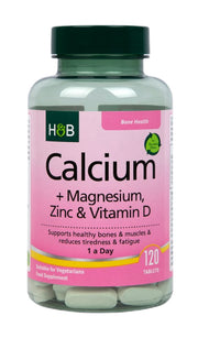 Holland & Barrett kalcija, magnija, cinka un D vitamīna tabletes – 120 tabletes