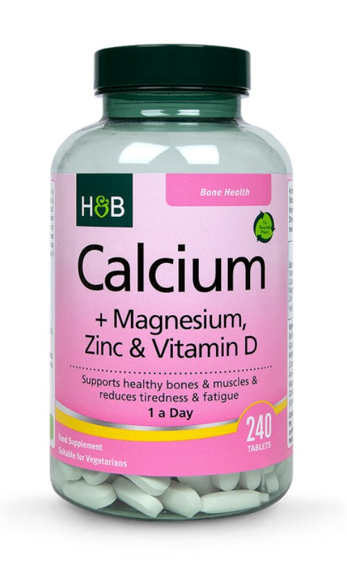 Holland & Barrett kalcija, magnija, cinka un D vitamīna tablešu komplekts – 240 tabletes
