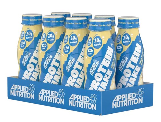 Applied Nutrition augsts olbaltumvielu kokteilis ar vaniļas saldējuma garšu - 8 x 330 ml.