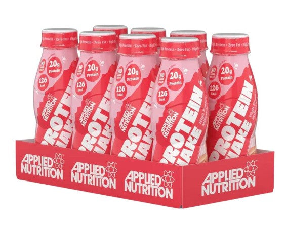 Applied Nutrition proteīna kokteilis ar zemenēm un krējumu – 8 x 330 ml.