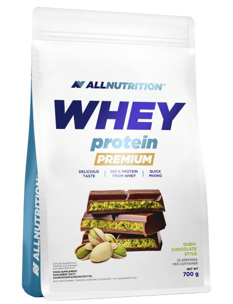 Allnutrition sūkalu olbaltumvielu pulveris Premium, Dubai šokolāde – 700 g