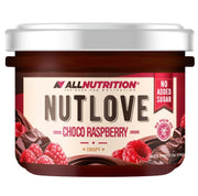 Allnutrition Nutlove, kraukšķīgi šokolādes un aveņu garšas čipsi – 200 g
