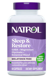 Natrol Sleep & Restore bez melatonīna – 60 kapsulas