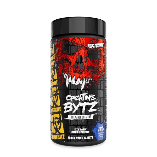 Mutant Creatine Bytz košļājamās tabletes, Tang Blue Razz – 80 košļājamās tabletes