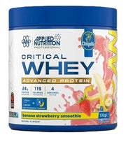 Applied Nutrition kritiskais sūkalu proteīns, banānu un zemeņu smūtijs – 132 g (4 porcijas)