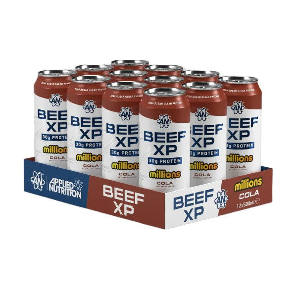 Applied Nutrition Beef XP skārdenes, Millions Cola – 12 x 500 ml.