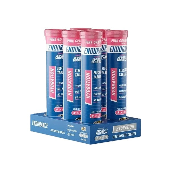 Applied Nutrition Endurance Hydration elektrolītu putojošās tabletes ar rozā greipfrūtu garšu – 6 x 20 tabletes