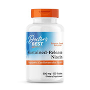 Doctor's Best ilgstošās darbības niacīns, 500 mg – 120 tabletes