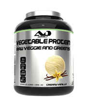 Addict Sport Nutrition dārzeņu proteīna pulveris, zaļie dārzeņi un lapu dārzeņi, krēmīgā vaniļas garša – 2000 g