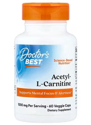 Doctor's Best Acetyl-L-karnitīns, 500 mg – 60 kapsulas