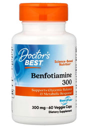 Doctor's Best Benfotiamīns ar BenfoPure, 300 mg - 60 kapsulas