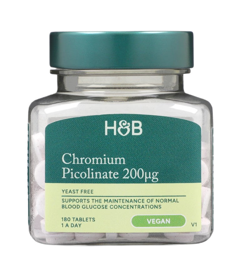 Holland & Barrett hroma pikolināts, 200 µg – 180 tabletes