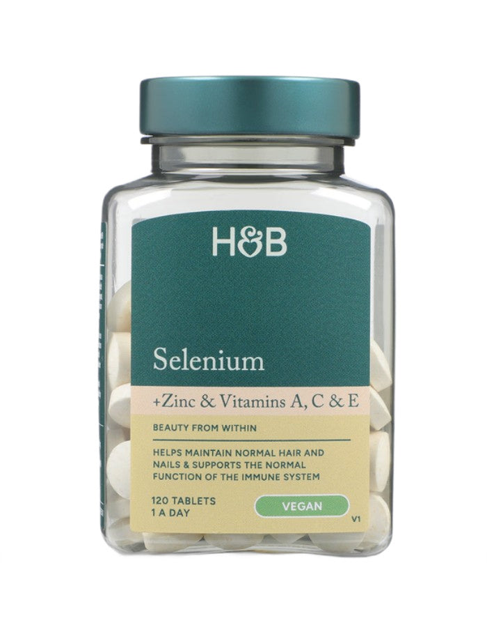 Holland & Barrett selēns + cinks un vitamīni A, C, E – 120 tabletes