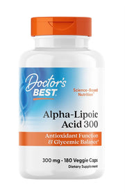 Doctor's Best alfa-lipoīnskābe, 300 mg – 180 kapsulas