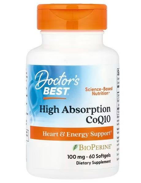 Doctor's Best augstas absorbcijas koenzīms Q10 ar BioPerine, 100 mg – 60 kapsulas