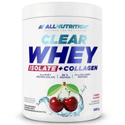 Allnutrition Clear Whey Isolate + kolagēns, ķiršu garša – 500 g