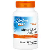 Doctor's Best alfa - liposkābe, 150 mg – 120 kapsulas