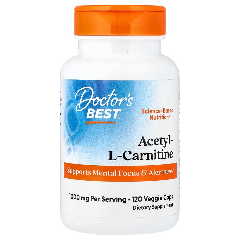 Doctor's Best acetil-L-karnitīns, 500 mg – 120 kapsulas