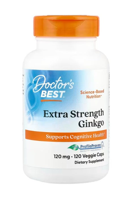 Doctor's Best īpaši stiprs ginks, 120 mg – 120 kapsulas